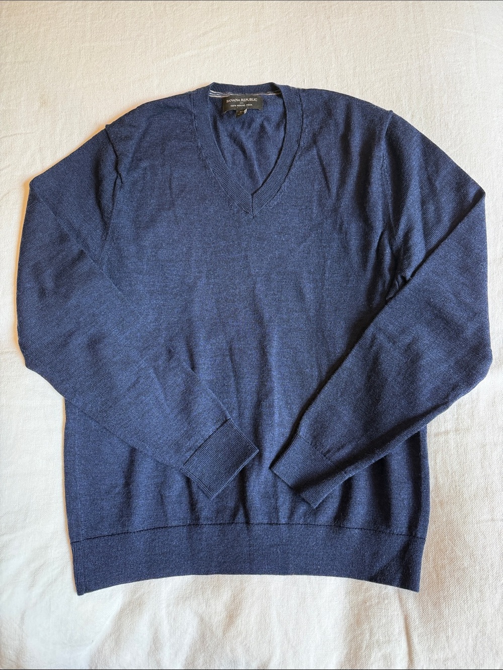 Banana Republic Women’s Dark Blue V-Neck Sweater